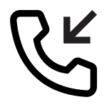 Phone Incoming SVG Icon